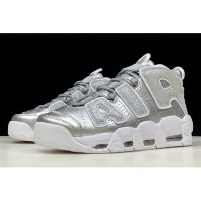 Nike Air More Uptempo Metal Gümüş Spor Ayakkabı Türkiye - NZH799IS